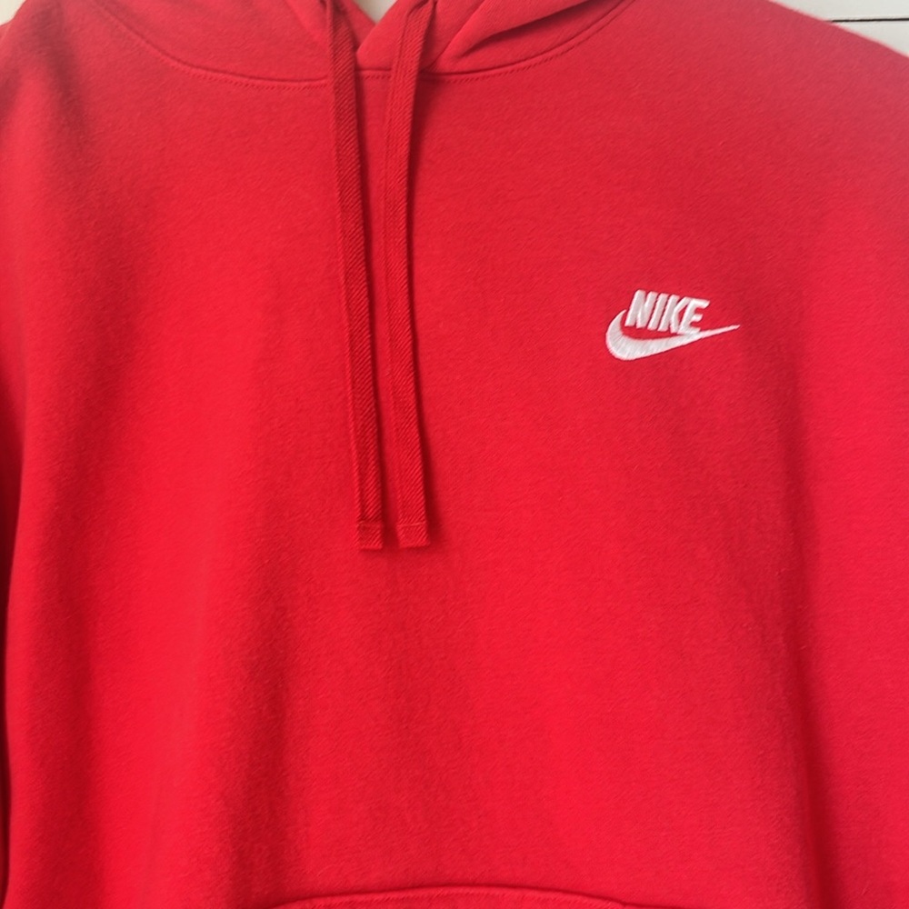 Red Nike sweatshirt. Like new worn once - Picture 3 of 6